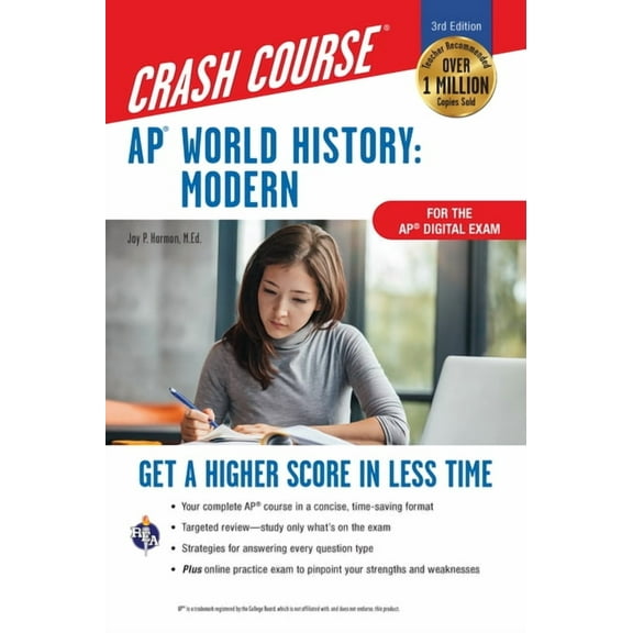 Advanced Placement (AP) Crash Course Ap(r) World History: Modern Crash Course, Book + Online: Get a Higher Score in Less Time, (Paperback)
