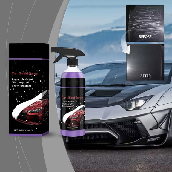 Advanced Polymer Car Shield Spray for Impact Protection and Ice Resistance 100ml - Year-Round Scratch and Scuff Resistance, Safe for Electronics