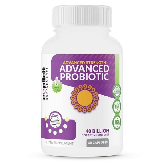 Advanced Probiotics – 40 Billion CFU Active Cultures, Shelf Stable & 20x More Effective Deliverability