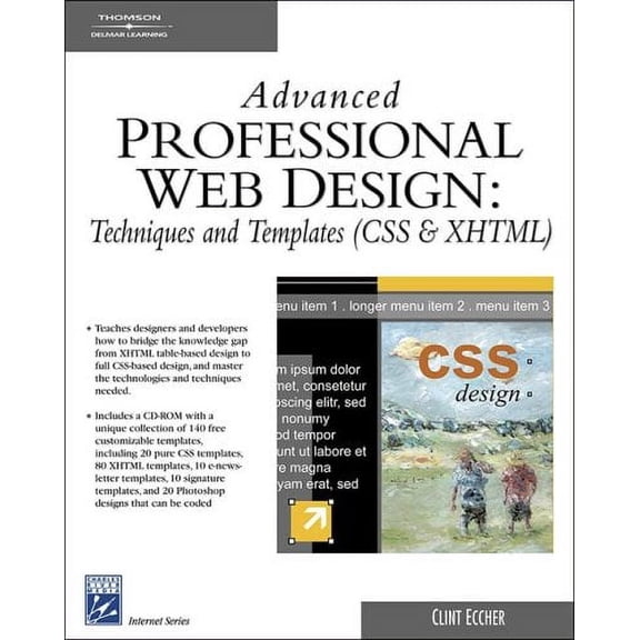 Pre-Owned Advanced Professional Web Design: Techniques & Templates (CSS & XHTML) [With CDROM] (Paperback) 1584504943 9781584504948
