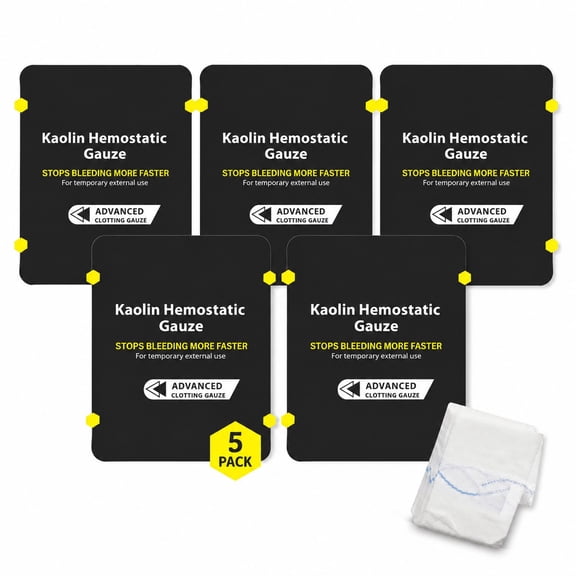 Advanced Quick Clotting Combat Gauze - Hemostatic Wound Packing for Stop The Bleed Kits, Flexible Medical Gauze for Survival Supplies, Trauma First Aid (3"x12.5')