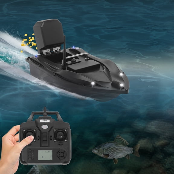 Advanced RC Fishing Bait Boat with GPS, Dual Motors, Automatic Return & LED Screen, 4.4lbs Load Capacity, 1968.5ft Range, Remote Control Fishing Drone for Lake & Reservoir