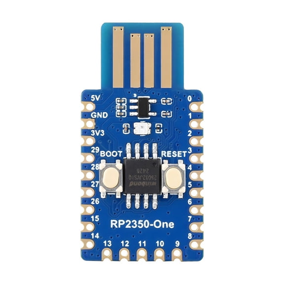 Advanced RP2350One 150MHz Two Architecture Board Featuring MicroPython Compatibility Drag Drop Coding
