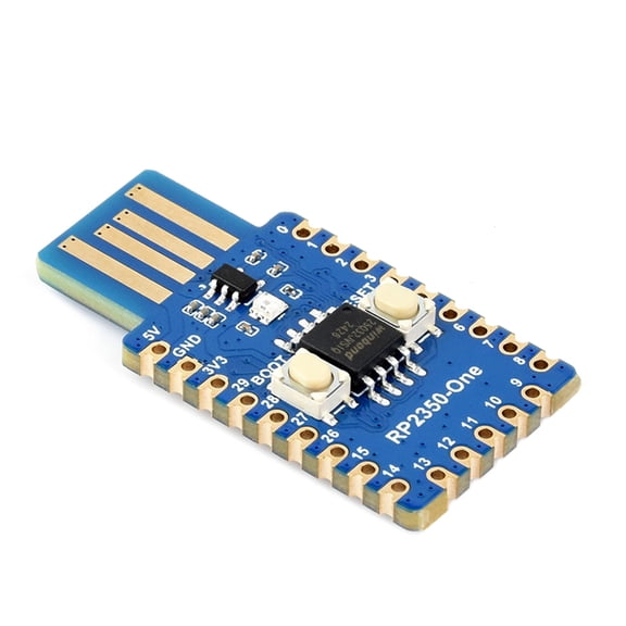 Advanced RP2350One 150MHz Two Architecture Board Featuring MicroPython Compatibility Drag Drop Coding