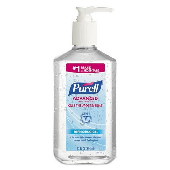 Hand Sanitizer Purell Advanced 12 oz. Alcohol (Ethyl) Gel Pump Bottle 10 Pack