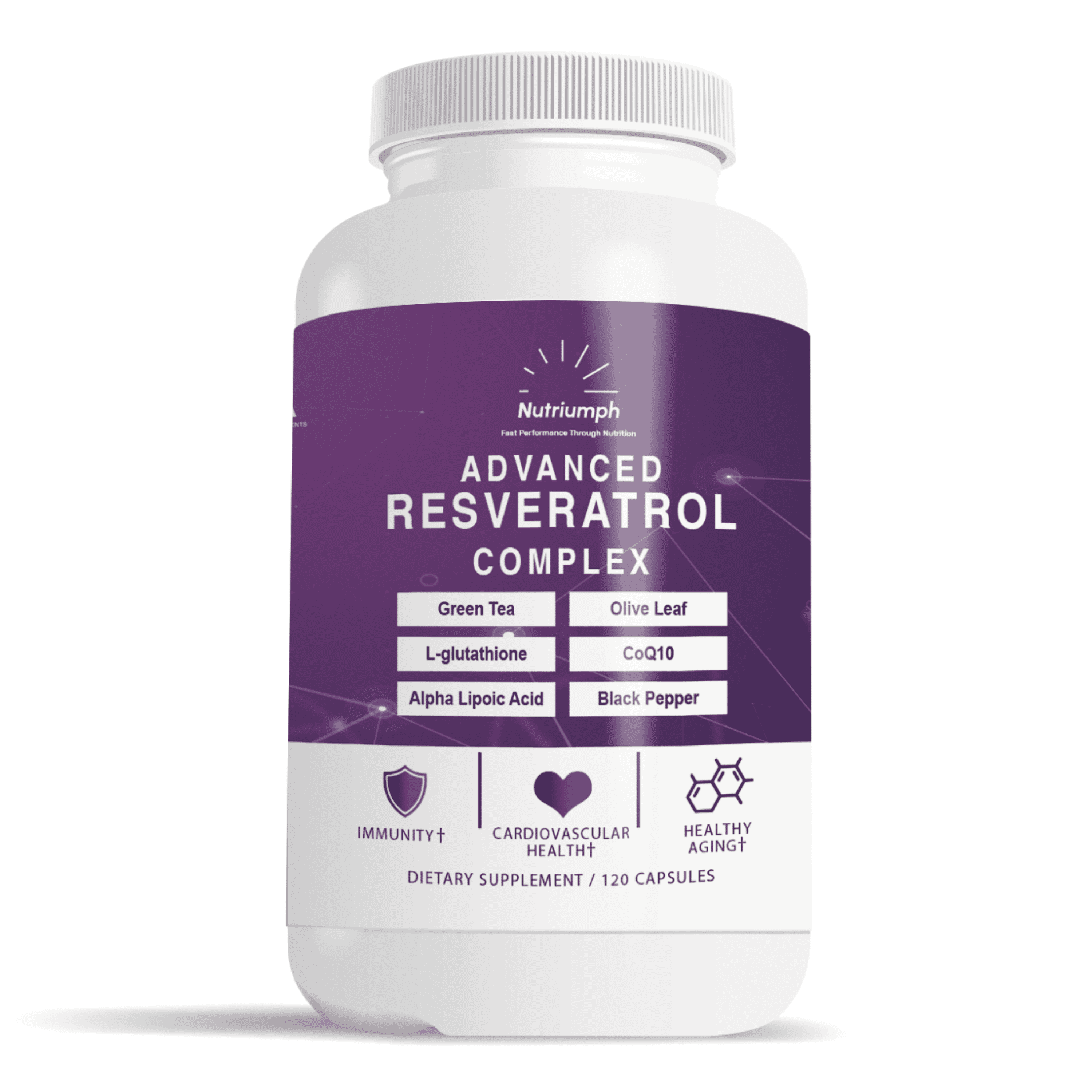 Advanced Resveratrol Complex with CoQ10, Olive Leaf Extract, Green Tea