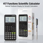Advanced Scientific Calculator, 10+2 Digits Natural Textbook Display, 417 Functions Math Calculator with Integration & Differential, for Engineering, SAT AP, High School & College Students