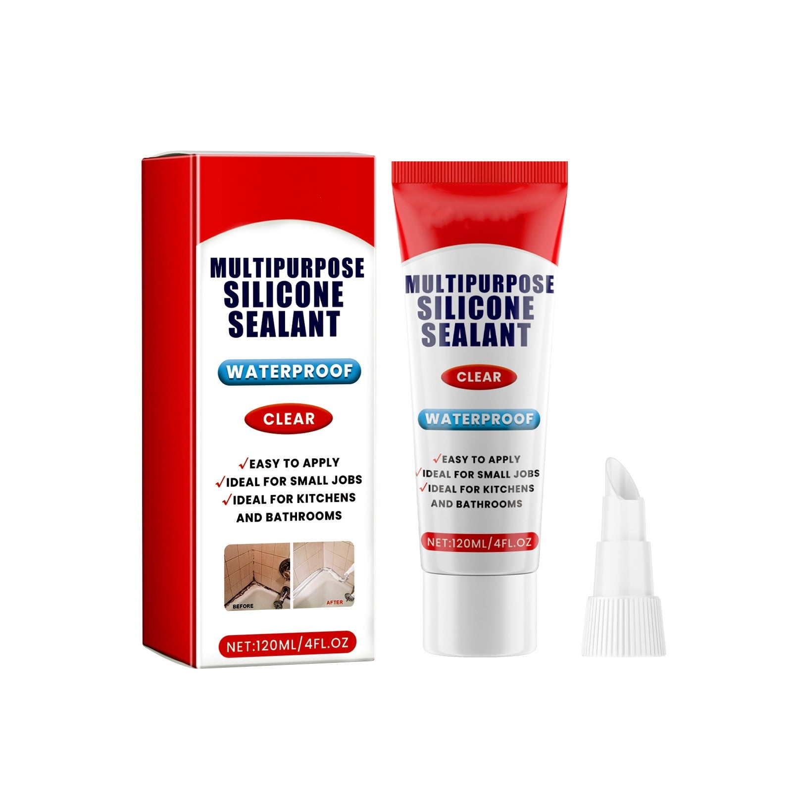 Advanced Silicone Caulk for Kitchen & Bathroom ,Waterproof Silicone ...