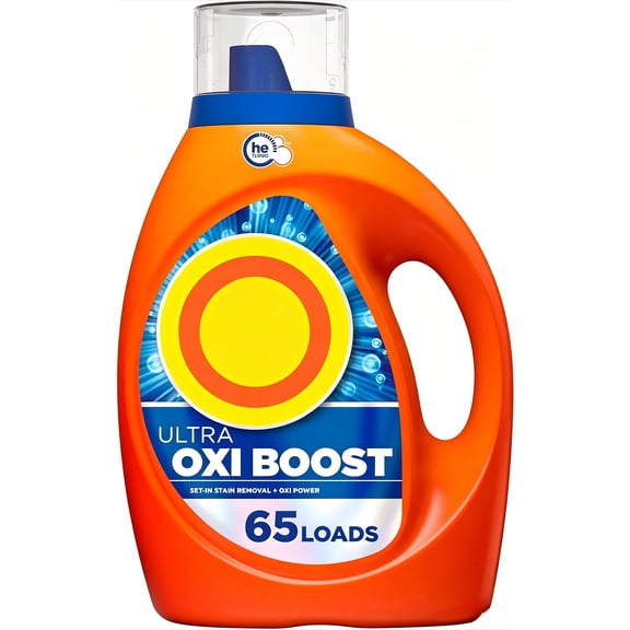 Advanced Stain Remover Liquid Laundry Detergent with Extra Oxi Power, Ultra-Concentrated Formula, 65 Loads, 92 fl oz, Deep Cleaning Solution
