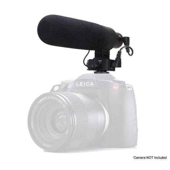 Advanced Super Cardioid Microphone (Stereo/Shotgun) With Dead Cat Wind Muff (Includes Mounting Bracket) for Canon VIXIA HF R600