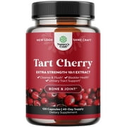 Advanced Tart Cherry Extract Capsules - Extra Strength 750mg per Serving Equivalent Uric Acid Cleanse and Joint Support Supplement - Muscle Recovery Supplement