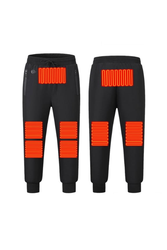 Advanced Temperature Control Thermal Heated Pants For Men Winter Warmth Lined Comfortable Casual Trousers With Smart Heating Technology Casual Pants Elastic Waist Straight Work Pants for Men