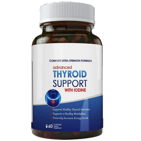 Advanced Thyroid Support Supplement with Iodine Dietary 60 Capsules