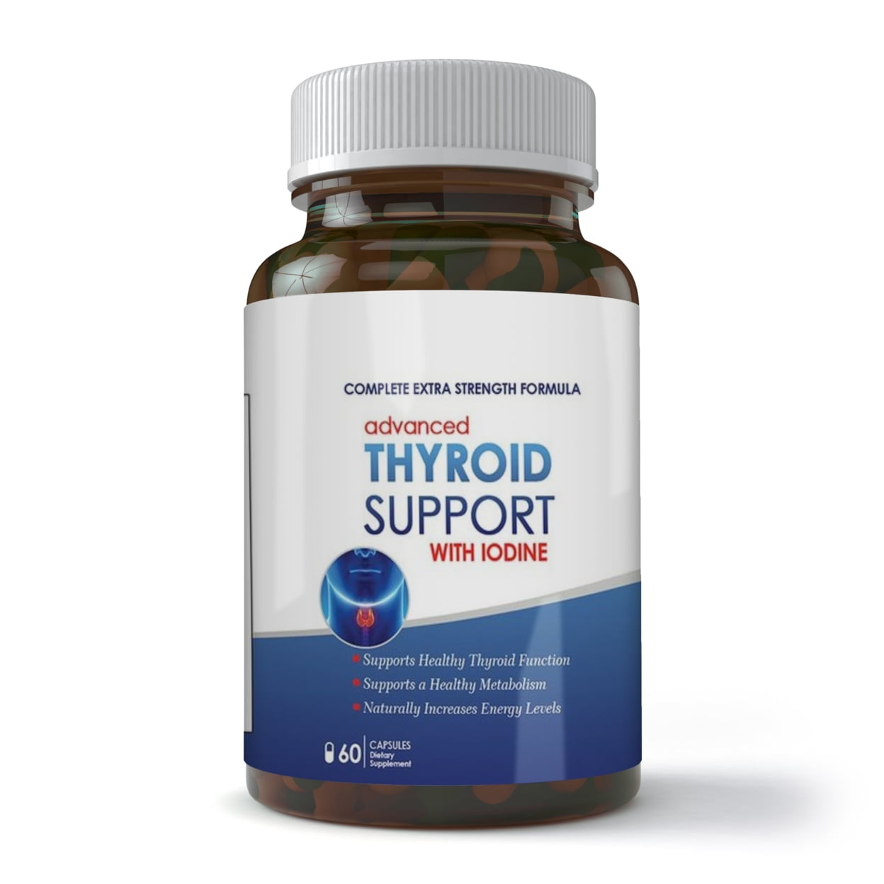 Advanced Thyroid Support Dietary Supplement with Iodine, Vitamins ...