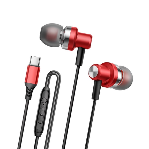 Advanced Type C In Ear Earphones Anti Tangling Cord 120CM with High Resolution Auditory Output