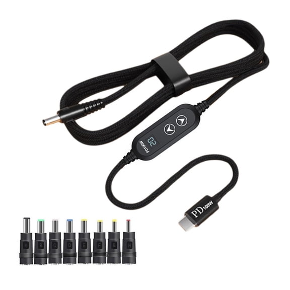Advanced USB C to DC5.5 Direct Power Supply 100W Multiple Power Device 5V-20V For Electronics 8 Adapters