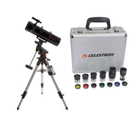 Celestron Advanced VX 6" Newtonian Telescope - with Deluxe Accessory Kit (5 Celestron Plossl Eyepieces, 1.25" Barlow Lens, 1.25" Filter Set, Accessory Carry Case