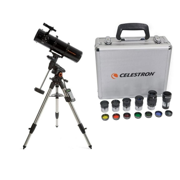 Celestron Advanced VX 6" Newtonian Telescope - with Deluxe Accessory Kit (5 Celestron Plossl Eyepieces, 1.25" Barlow Lens, 1.25" Filter Set, Accessory Carry Case