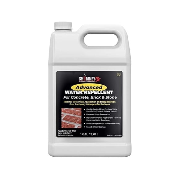 Advanced Water - Clear Sealer for Masonry Surfaces - High-Performance Polysiloxane Formula for Brick, Stone, & Concrete Waterproofing with Long Lasting Protection, 1-Gallon