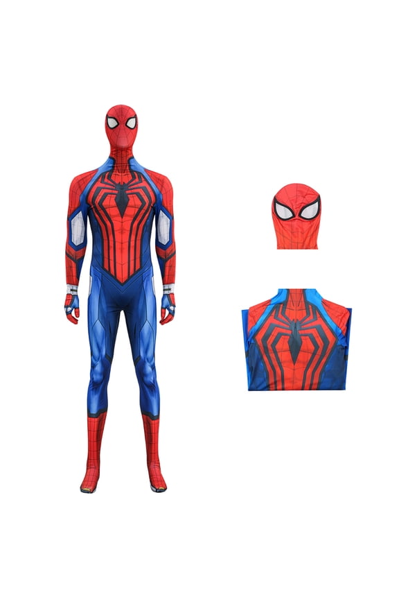 Advanced Web Spider Hero Bodysuit, Superhero Full Costume, Advanced Web Spider Role Play Jumpsuit, Advanced Web Spider Hero Full Bodysuit Superhero Cosplay Jumpsuit With Separate Mask, L