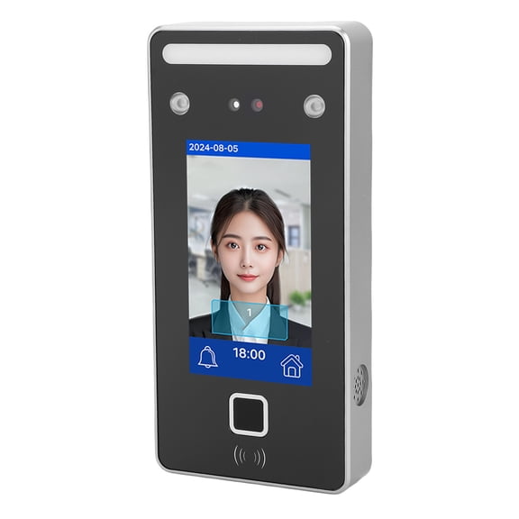 Advanced WiFi Face Recognition Time Clock and Biometric Fingerprint Attendance Machine with 4.3 Inch Touch Screen for Office and Employee Tracking, Double Units 7.4 x 3.5 in / 18.8 x 8.8 cm