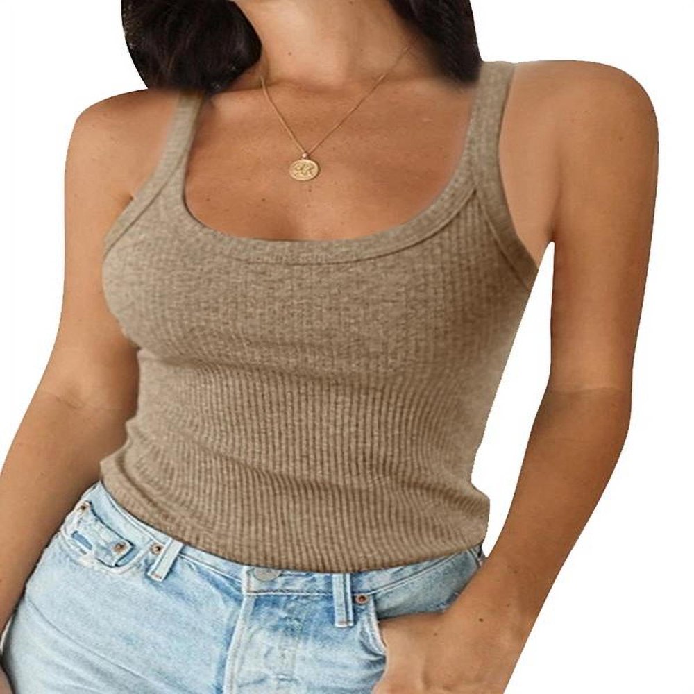 Advanced Women Round Neck Workout Tank Tops Casual Sleeveless Cami