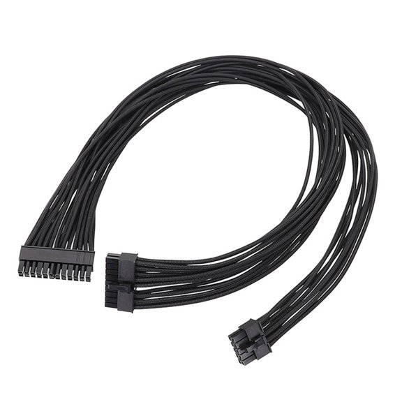 Advances 24Pin Cable 10+18PIN to 24PIN Power Extension Cord 18AWG 41x0.16TS Cable for Stable Power Delivery
