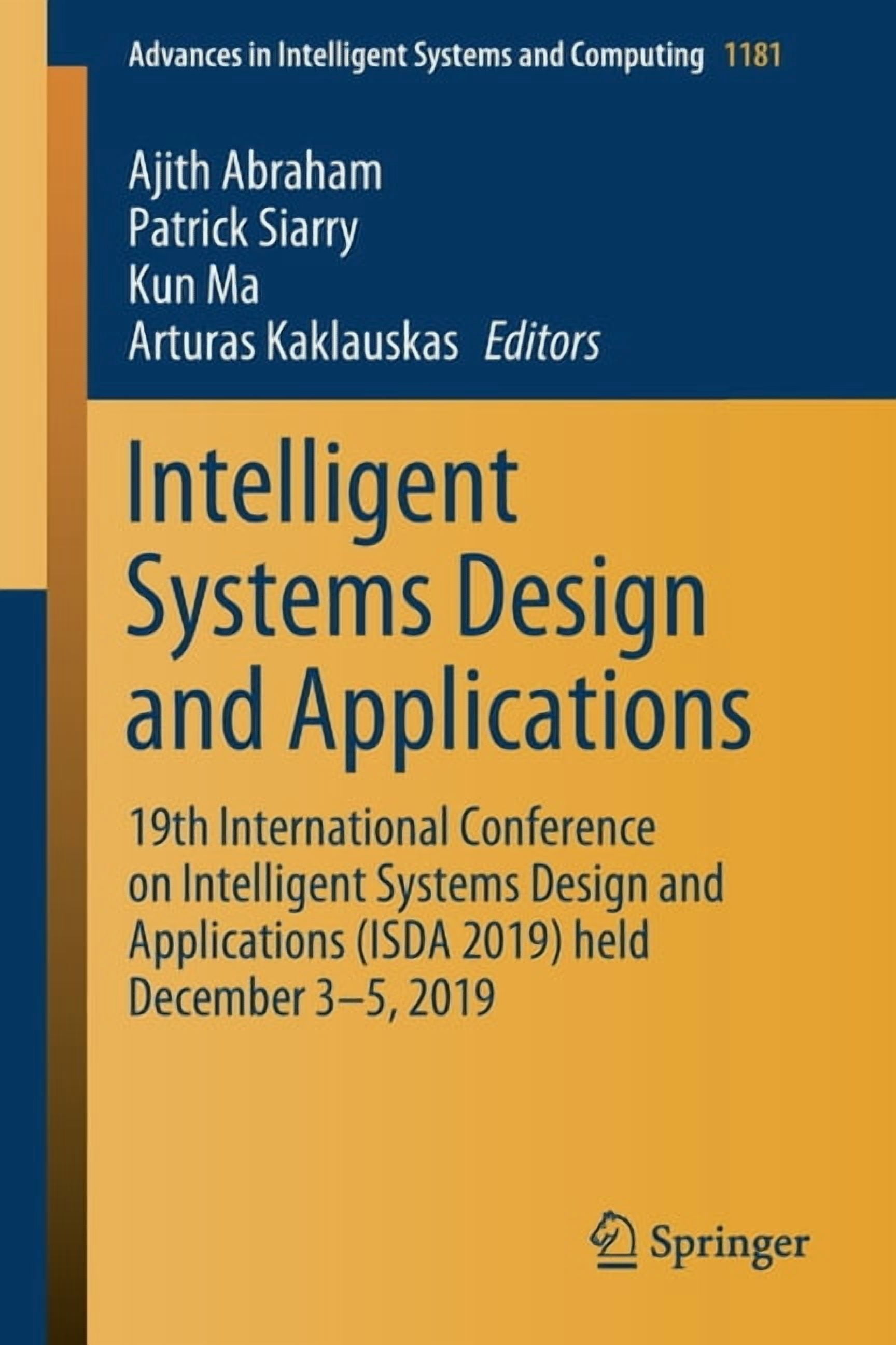 Advances in Intelligent Systems and Comp Intelligent Systems Design and ...