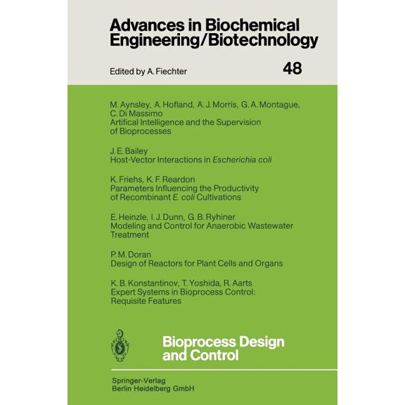 Advances in Biochemical Engineering & Bi Bioprocess Design and Control, Book 48, (Paperback)