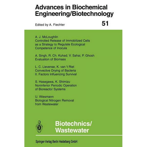 Advances in Biochemical Engineering & Bi Biotechnics/Wastewater, Book 51, (Paperback)