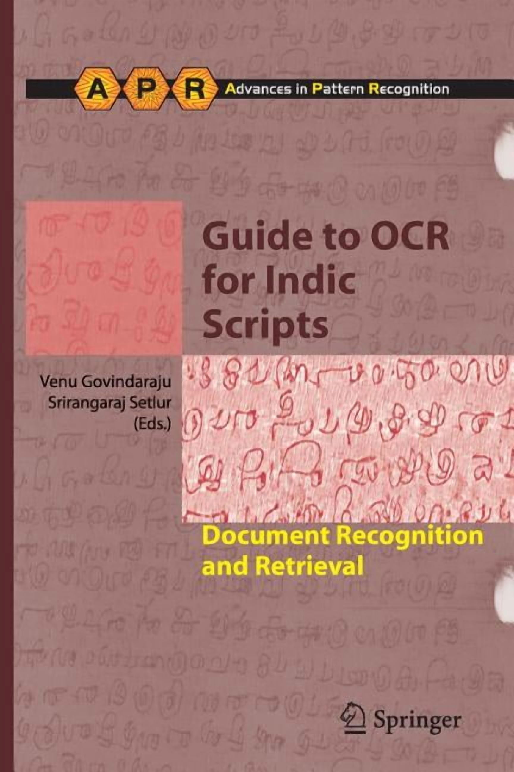 Advances in Computer Vision and Pattern Guide to OCR for Indic Scripts ...