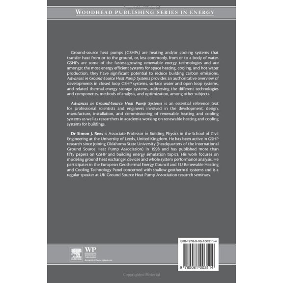 Pre-Owned Advances in Ground-Source Heat Pump Systems [Paperback] Rees, Simon