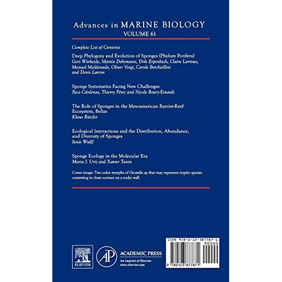 Pre-Owned Advances in Marine Biology: Advances in Sponge Science: Phylogeny, Systematics, Ecology
