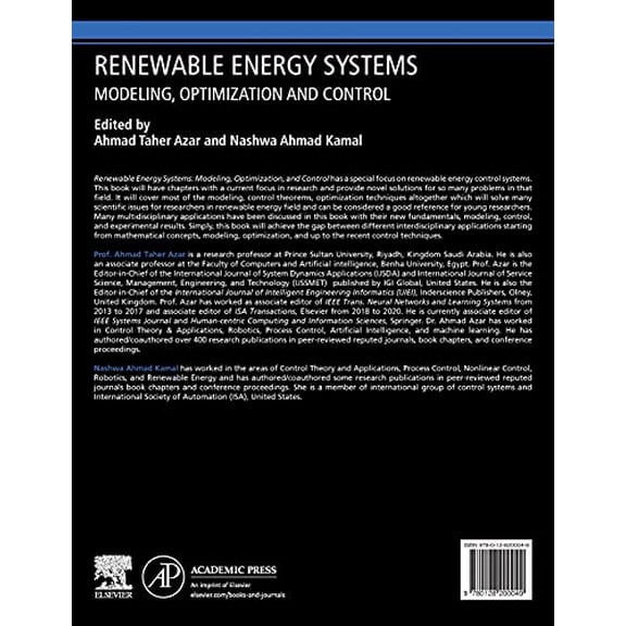 Pre-Owned Renewable Energy Systems: Modelling, Optimization and Control (Advances in Nonlinear Dynamics and Chaos (ANDC)) [Paperback] Taher Azar, Ahmad and Kamal, Nashwa Ahmad