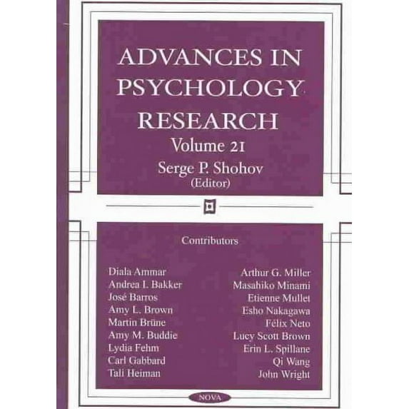 Advances in Psychology Research