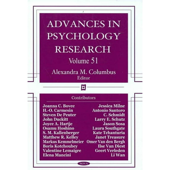 Advances in Psychology Research