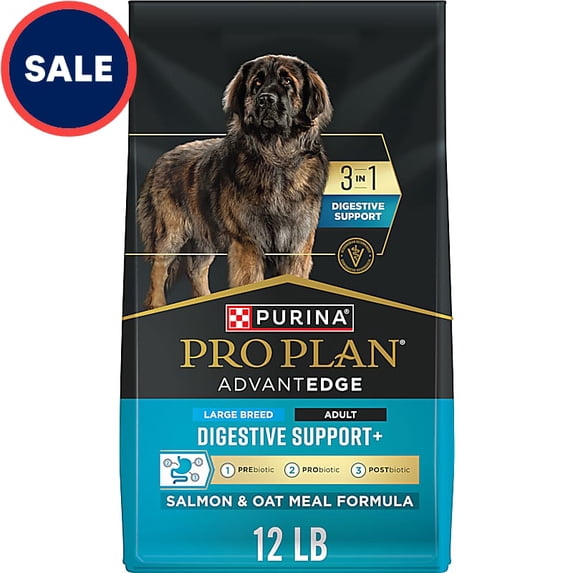 Purina Pro Plan AdvantEDGE Digestive Support Plus Large Breed Salmon & Oat Meal Formula Adult Dry Dog Food 22 lbs.