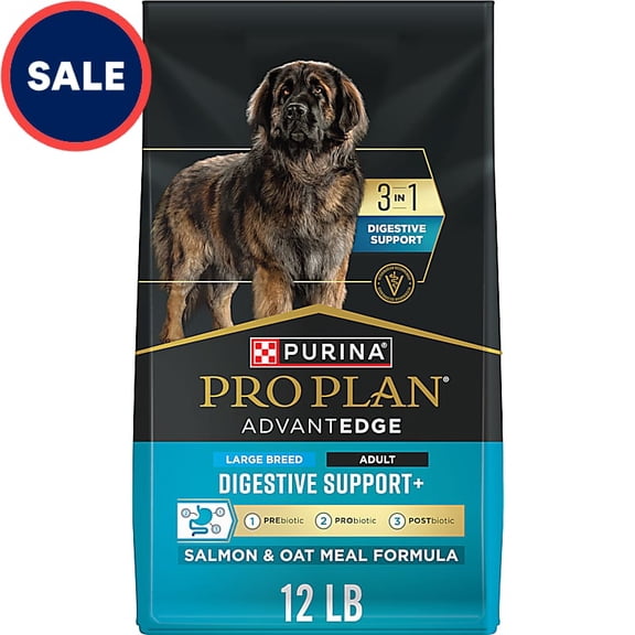 Purina Pro Plan AdvantEDGE Digestive Support Plus Large Breed Salmon & Oat Meal Formula Adult Dry Dog Food 22 lbs.
