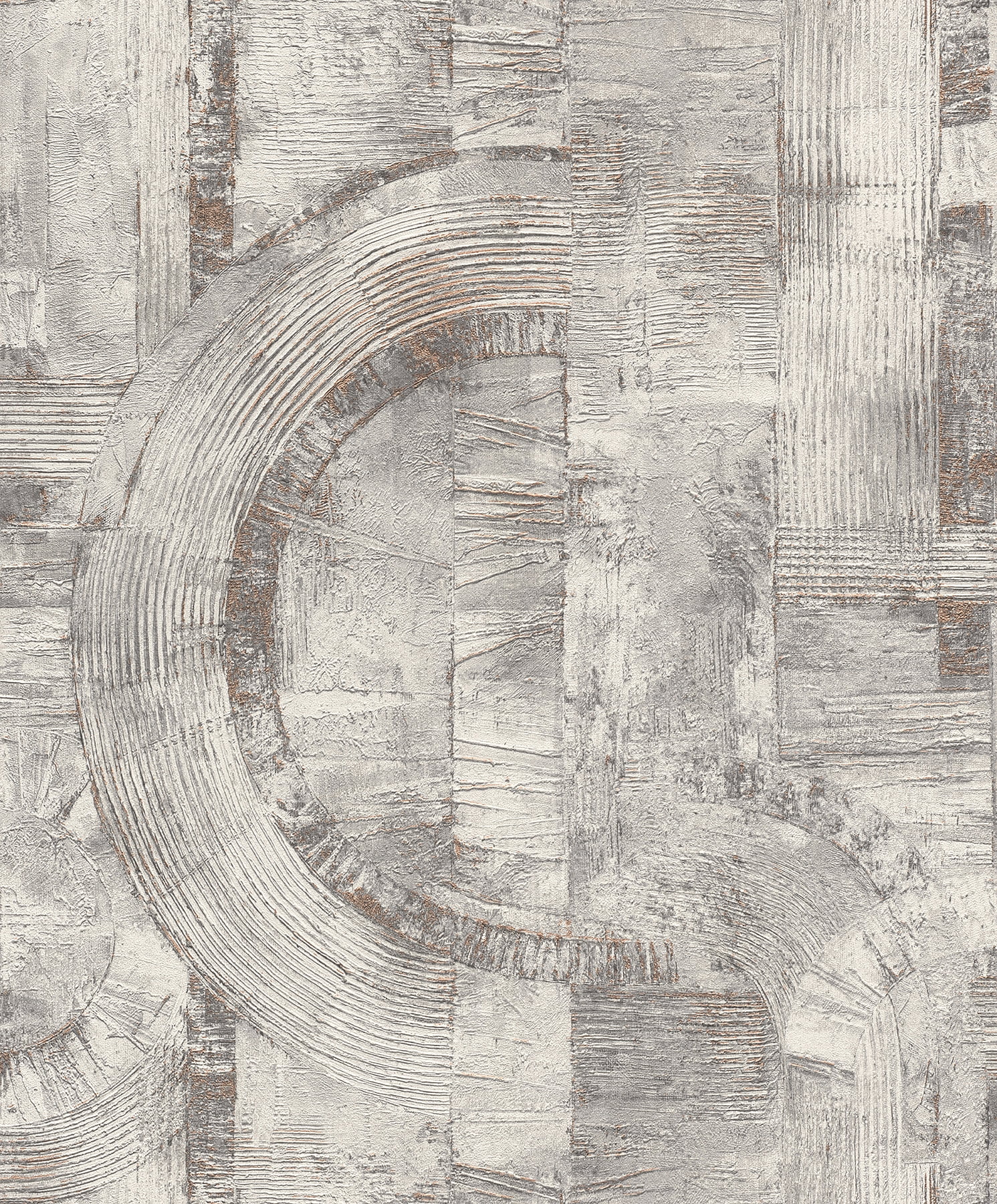 Advantage Abe Light Grey Geo Wallpaper