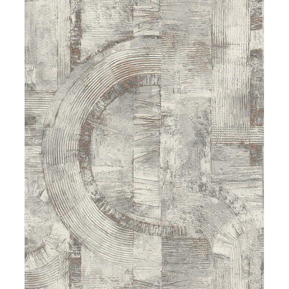 Advantage Abe Light Grey Geo Wallpaper