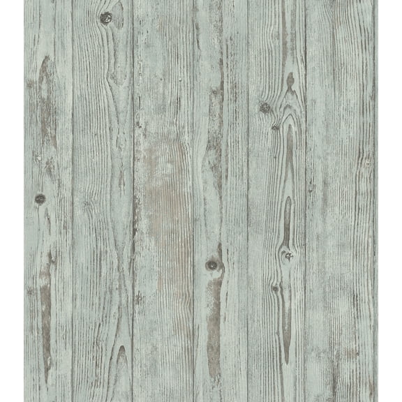 Advantage Albright Light Blue Weathered Oak Panels Wallpaper