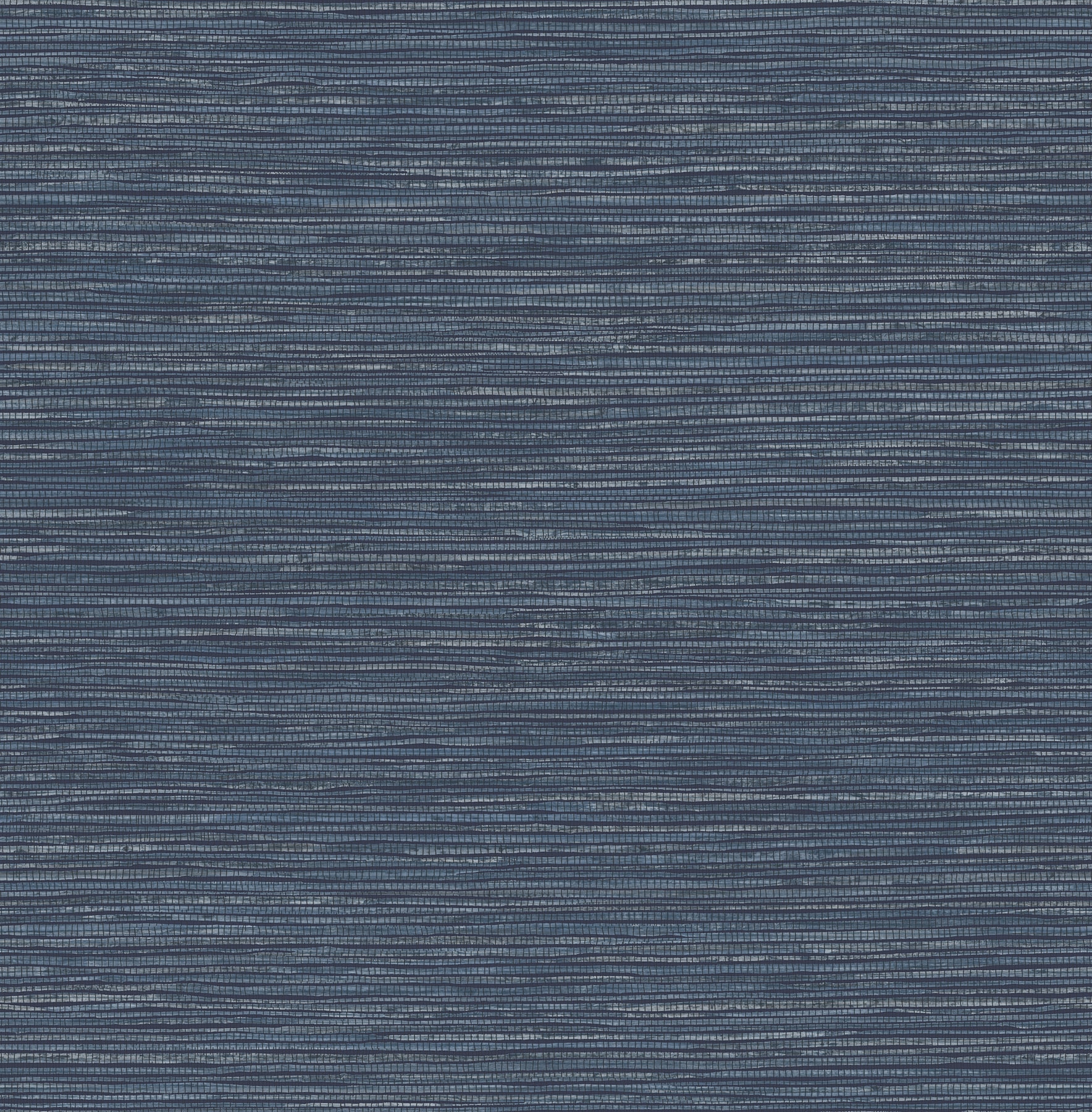 Indigo Faux Grasscloth 3D Non-Woven Wallpaper
