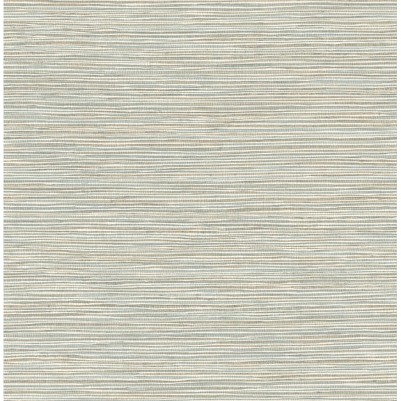 Advantage Alton Light Blue Faux Grasscloth Wallpaper