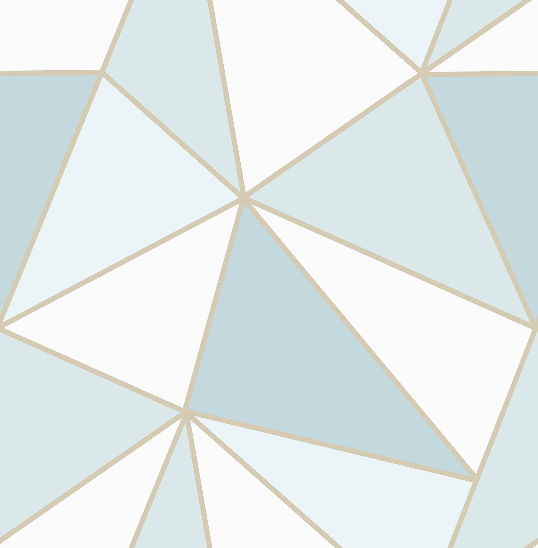 Apex Blue and White Geometric Vinyl-Coated Wallpaper