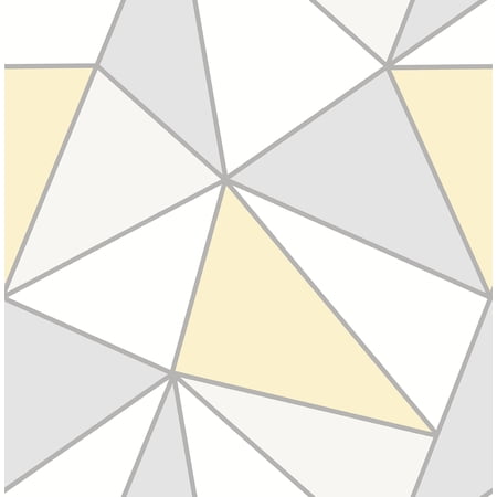Advantage Apex Yellow Geometric Wallpaper