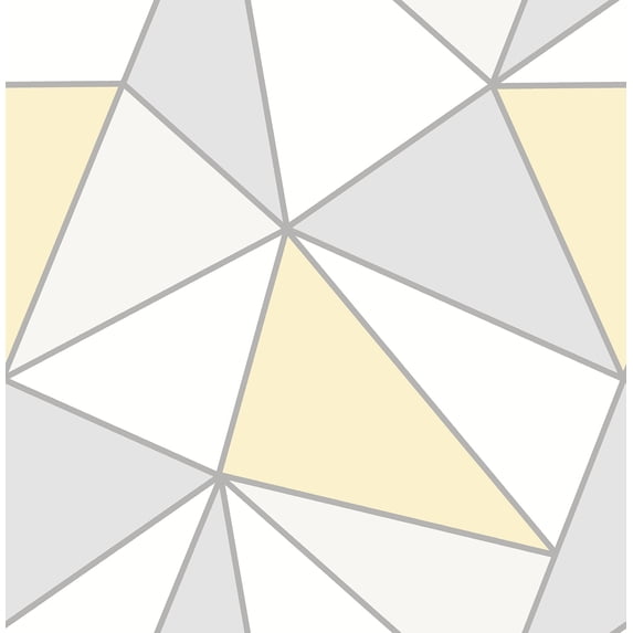 Advantage Apex Yellow Geometric Wallpaper