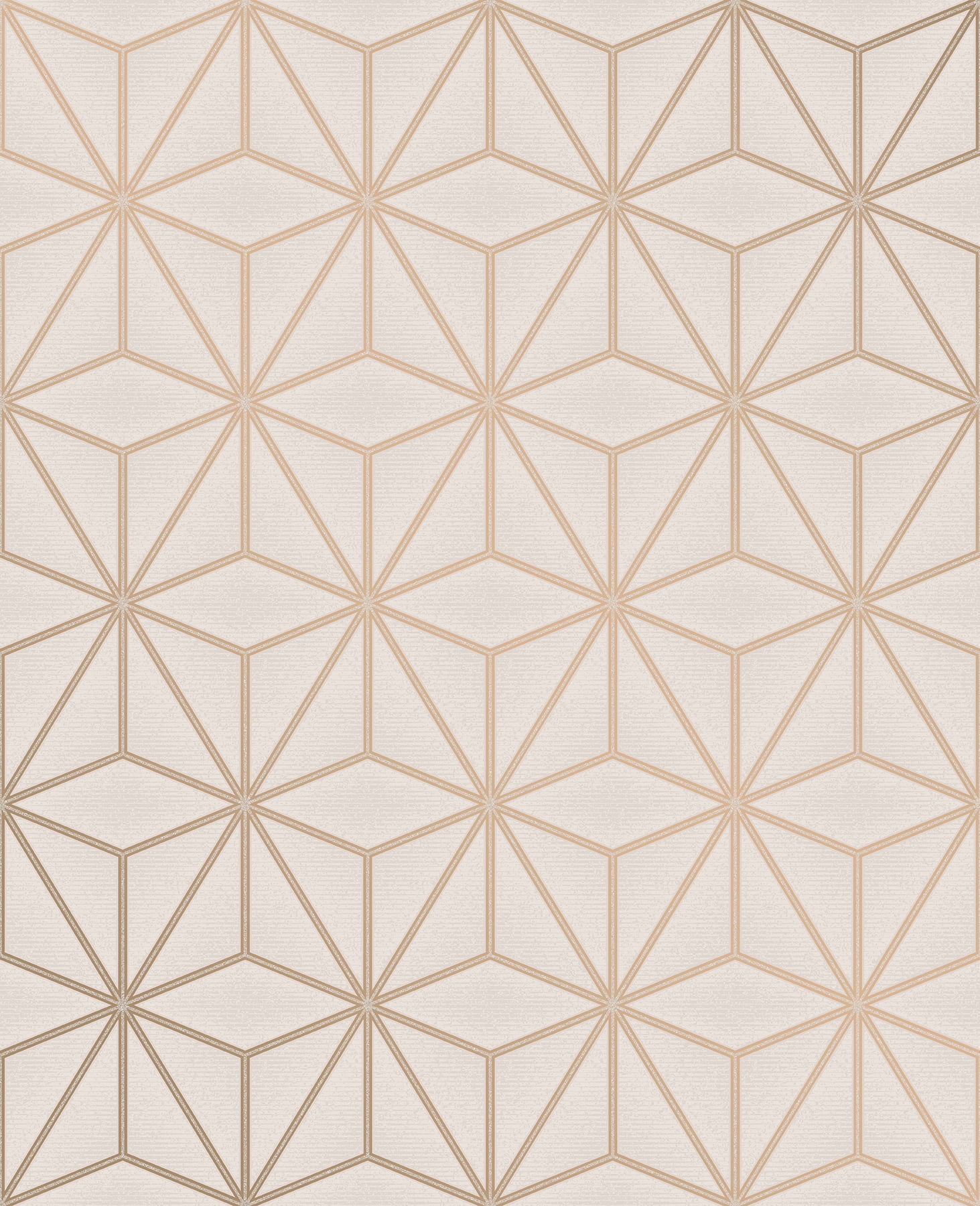 Rose Gold Geometric Vinyl Wallpaper, 20.5-in by 33-ft