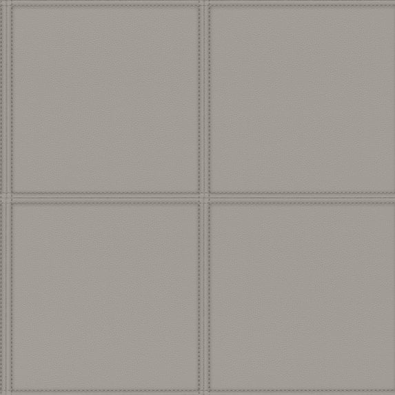 Advantage Avenue Grey Leather Wallpaper