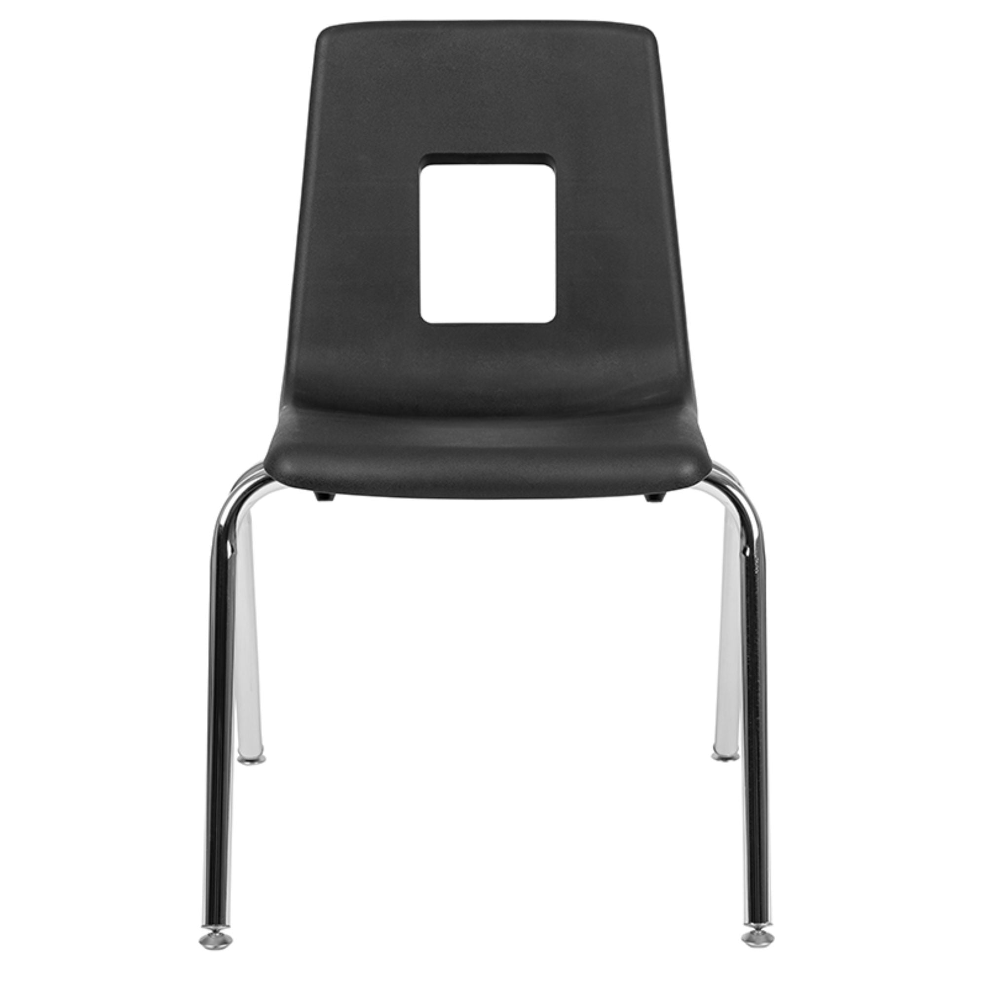 Advantage Black Student Stacking School Chair Plastic 12 inch
