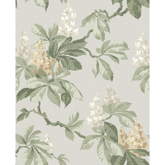 Advantage Chestnut Grey Floral Wallpaper
